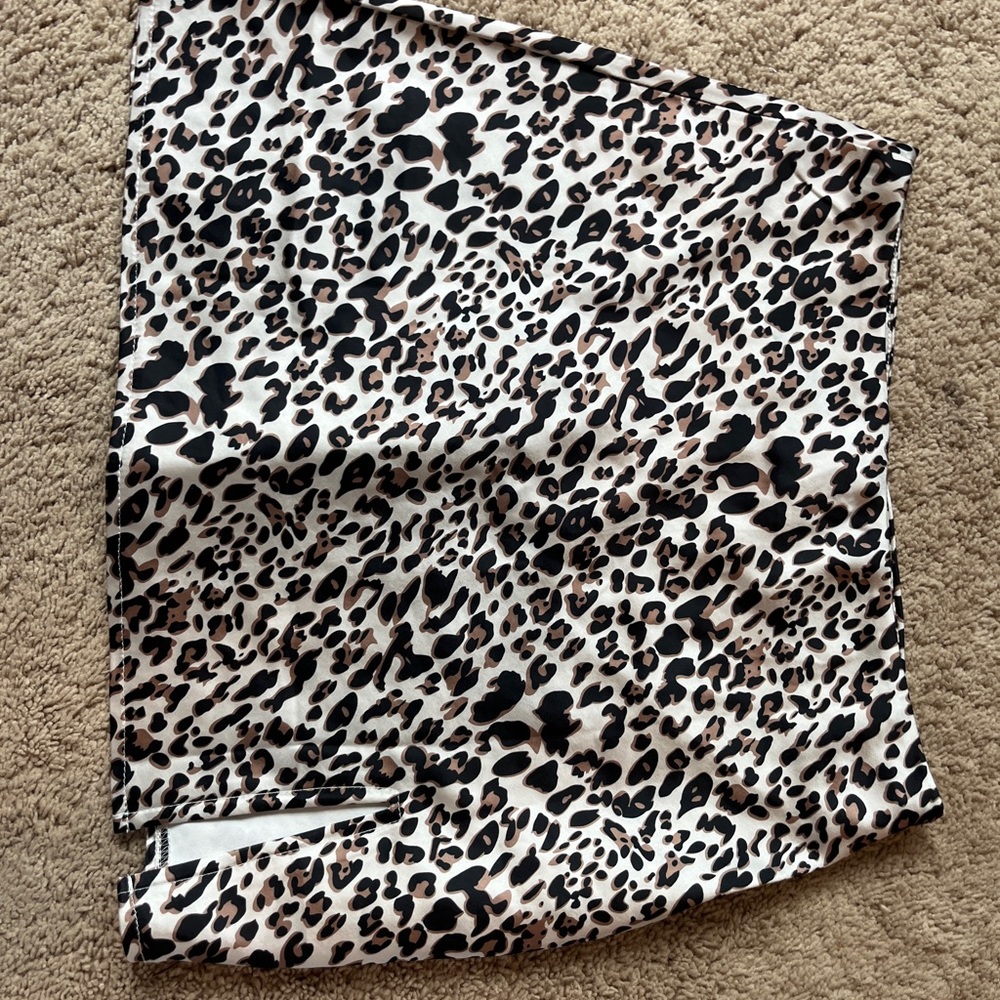 Satin mini skirt